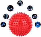 Garosa Spiky Massage Ball, Hard Plastic Point Therapy Muscle Pain Relief Tool for Athletes Runners Red 7.5cm