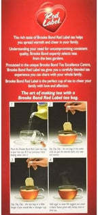 Brooke Bond Red Label Black Tea, 100 Tea Bags, Fine Quality, 7 oz(200g) - Unilever