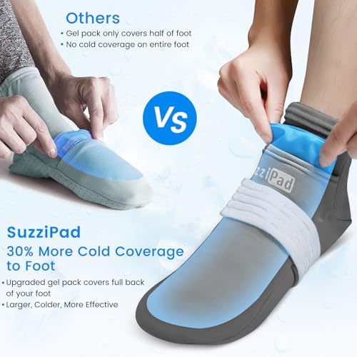 SuzziPad Cold Therapy Socks & Hand Ice Pack, Cooling Gloves for Chemotherapy, Chemo Care Package for Women and Men, L