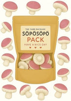 SÖPÖSÖPÖ Scandinavian Treat Pack – Fluffy Mushroom Marshmallows Gummies – 150g Nordic Candy Bag – Soft & Whimsical Mushroom-Shaped Treat soposopo Pack