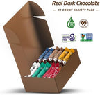 NuGo Dark Variety Box - Pretzel, Chocolate Chip, Mint Chocolate Chip, Cherry, Peanut Butter Cup and Almond, 11-12g Protein, Vegan, Gluten Free, Kosher Pareve, 12 Count Variety