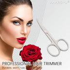 Premium Men's Nose Hair Trimmer, Stainless Steel Eyelash Trimmer Professional Eyebrow Beard Eyelash Scissors Men's and Women's Facial Hair Grooming Small Scissors