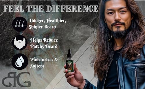 Beard Gains Valhalla Luxury Scented Beard Oil for Men - Groom, Control, and Promote Facial Hair Growth - Made In USA - 1 Ounce