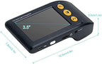 Portable Digital Video Magnifier Electronic Reading Aid 3.5 Inch LCD Screen for Low Vision 2x-25x Zoom Foldable Handle (Black)
