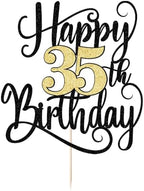 happy 35th birthday cake topper,35 birthday party cake decorations