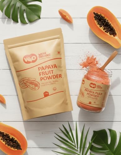 Papaya Fruit Powder 1 lb (16 Oz), Air Dried Fresh Whole Fruit Herbal Powder, Natural Papain Tenderizer for Marinades, Sauces & Cooking | Smoothies, Baking, DIY Skincare (1 Pound(16 Ounces))
