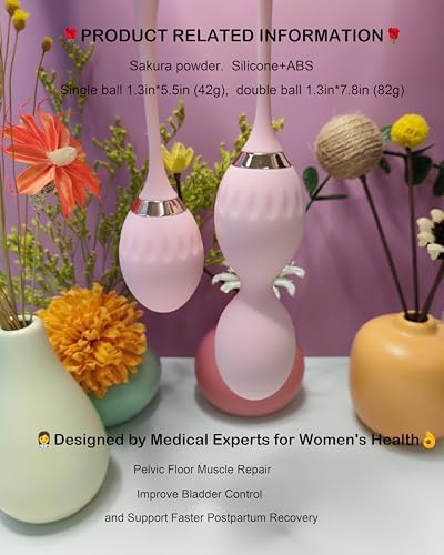 2PCS Pink Centrifugal Gravity Shrinkage Kegel Ball, Food-Grade Silicone: Ben was Balls for Women, kegal. Balls for Pelvic Strength Women, kegel Exerciser, Pelvic Floor Muscle