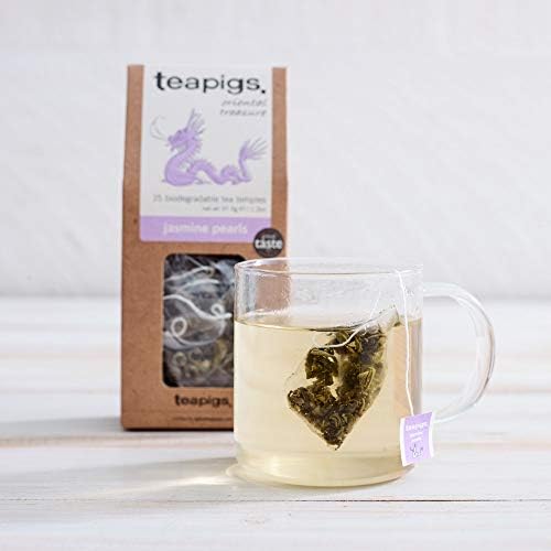 Teapigs Jasmine Pearls Tea Bags Made with Whole Leaves– 50 Count (1 Pack of 50 Teabags)