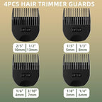 4 Professional Trimmer Guards Designed for Manscaped Lawn Mower 3.0, Waterproof Guide Combs Replacement with Organizer, 8 Cutting Lengths from 1/8" to 1/2" Fit The Lawn Mower 3.0 Groin Hair Trimmer