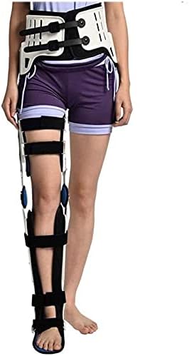 Brace, Hip Knee Ankle Foot Orthosis Leg Fracture, Hip Walking Fixed with Walking Boots Brace Knee Surgery Support (Right S) (Left L)-Left-L