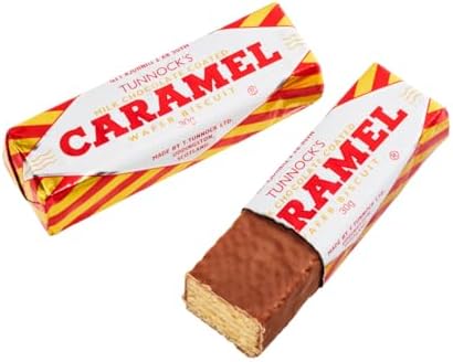 Tunnock's Caramel Wafers - Milk Chocolate (Pack of 4 Wafers) 120g