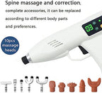 Electric Chiropractic Massager 400N, 4 Levels Force Spine Correction Massage, 10pcs Multifuction Heads for Adjusting Chiropractic, Soothing Bones, Massage Acupuncture Points