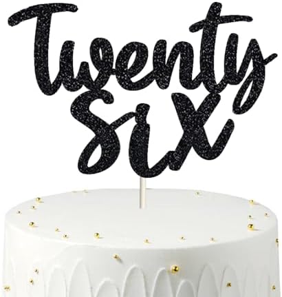 Happy 26th Birthday Cake Topper twenty six Birthday Cake Toppers, Funny 26th Cake Topper for Men,26 Cake Topper For Women, 26th birthday decorations,26th Birthday Cake Topper