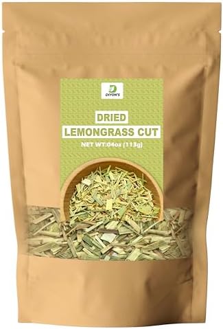 Diyon's dried lemon grass cut 4 oz (113g) All Natural From Sri Lanka Packed with stand up resealable pouch.