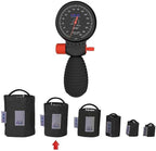 MDF Instruments Airius Palm Aneroid Sphygmomanometer + MDF Latex-Free Large Adult Replacement Blood Pressure Monitor Cuff D-Ring - Single Tube