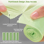 Small Trash Bags 1.2 Gallon - 120 Counts Bathroom Trash Bags Mini 5L Garbage Bags Biodegradable Food Waste Bags Compost Strong Bin Liner Recycle Rubbish Bag for Home Kitchen Office Pet, Green