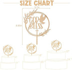 ZZDCMS God Bless Cake Toppers - Baptism & First Communion, Wooden Cake Decorating Supplies, Natural Wood, Brown