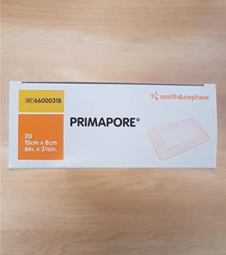 Smith & Nephew Primapore White Polyester Nonwoven Island Dressing Sterile 3-1/8 X 6 Inch 20 per Box