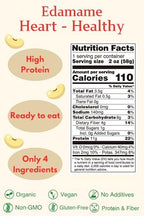 【Eat More Beans】STEAMED EDAMAME- Heart-Healthy, steamed bean, healthy salad toppings, plant-based protein, vegan, organic, non-GMO, Organic soybeans, edamame snack(2oz, 10packs)