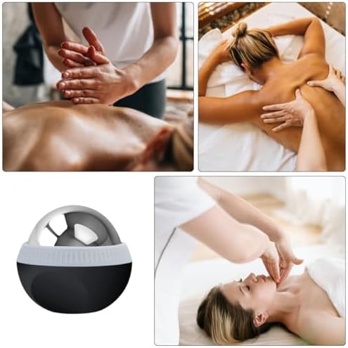 SOLUSTRE Stainless Steel Massage Balls for Muscle Relief, Small Handheld Face and Body Massager Tool with Hot, Sports and Foot Relaxation Massager Device