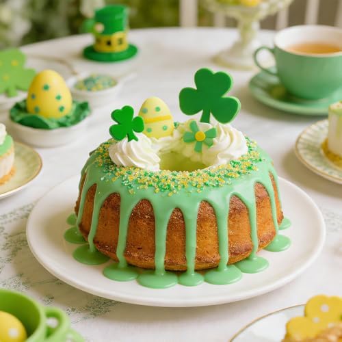 Green Sanding Sugar for Baking, 6.35 Oz Edible Green Yellow White Mix Sparkling Sugar Crystals, St Patricks Day Sprinkles for Cake Decorating