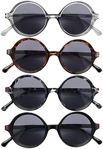 Eyekepper 4-pack Bifocal Reading Glasses Women Small Lens Round Bi-focal Readers