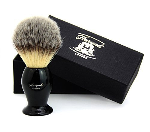 Haryali London Shaving Brush Synthetic Badger Hair & Black Base Brush For Men