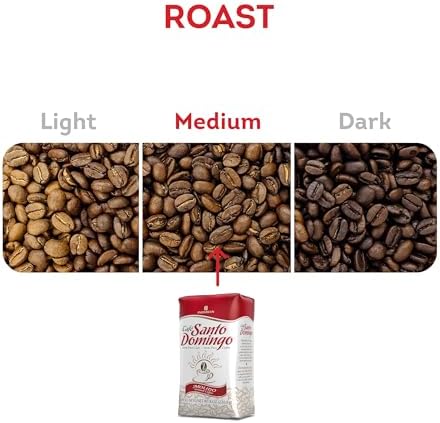 Café Santo Domingo, 8 oz Bag, Ground Coffee, Medium Roast - Product from the Dominican Republic (Pack of 2)