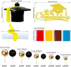 Graduation Cake Toppers - Graduations Cap Diploma Balls Congrats Grad Cake Decorations for 2026 High School College Senior Graduation Supplies
