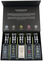 Oro del Desierto Deluxe Set of 2019 Harvest Organic Spanish Extra Virgin Olive Oil - 5 x 0.1 Liter / 5 x 3.4 Ounce Bottles
