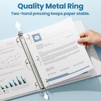 SUNEE 3 Ring Binders 1 Inch 12 Pack, Clear View Binders Bulk Three Ring PVC-Free (Fit 8.5x11 Inches) for School or Office Business Supplies, White