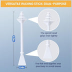 Nose Wax Sticks, 80Pcs Hair Wax Applicator with Disposable Spatulas for Nostril Cleaning, Ear Face Hair Removal for Men Women, Painless