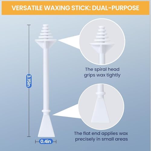 Nose Wax Sticks, 80Pcs Hair Wax Applicator with Disposable Spatulas for Nostril Cleaning, Ear Face Hair Removal for Men Women, Painless