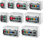 AC220V Outdoor Waterproof Button Control Switch Box Emergency Stop Start Indicator Light self-Recovery Switch Junction Box (Color : 8)
