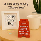 Grandpa Gifts, Unique “To the Best Grandpa” Card & Mini Road Sign Set, Thoughtful Gift from Grandkids, Fathers Day Retirement Present for Him, Desk Decor with Envelope