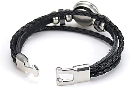 Barbados Flag Braided Bracelet Leather Chain Crystal Wristband Souvenir,Fashion Handmade Bracelet For Man & Woman Special Day's Gift