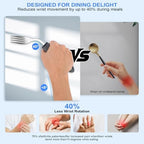 Adaptive Utensils,Weighted Utensils for Hand Tremors,Utensils for Parkinsons Patients,Elderly,Arthritis,Weak Hand Grip,Tremors&Handicapped.Stainless Steel Knife,Fork and Spoons Set (4pcs Right-Handed)