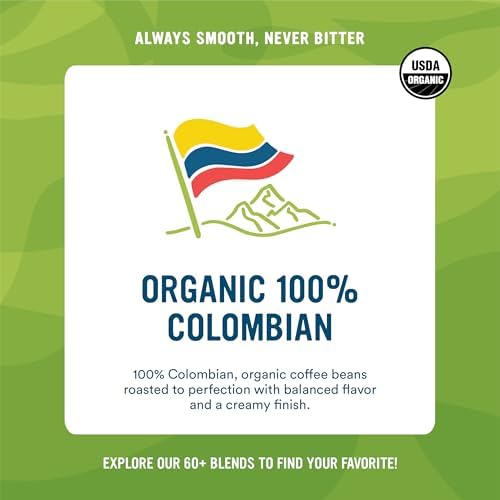 Cameron's Coffee Roasted Whole Bean Coffee, Organic 100% Colombian, 4 Pound