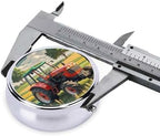 Portable 3-Compartment Pill Box â€“ Round Daily Medicine Organizer for Pocket or Purse, Tractor Theme Ideal for Morning, Noon & Evening Doses