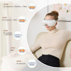 Eye Massager with Light-Blocking Design, 2026 Upgraded Eye Massager with Heat, 5 Modes & 180° Folding Design, Sleep Gift for Office, Travel, Home Use, Portable & Gifts for Women and Men