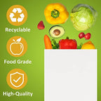 SHOPDAY 12lb Paper Lunch Bags 100 Pack 7x4.5x13.75" Kraft White Paper Bags Grocery Bag Bulk, Bread Bag Sack Lunch Bags Snack Bags