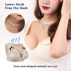 Silicone Breastplate Fake Boobs B-G Cup Round Collar Realistic Breast Forms for Crossdressers Transgender Drag Queen