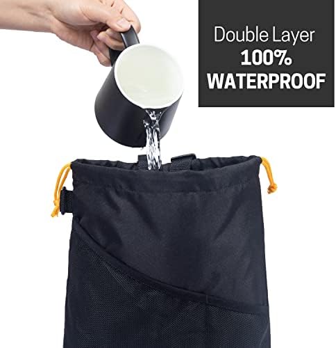 GNEGNI 2PCS Car Garbage Can, Hanging Car Trash Bag with Waterproof Leakproof Lining