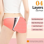 Geronmine Teen Girls Period Panties For Heavy Flow High Absorbency First Period Starter Underwear Menstrual Leakproof Briefs