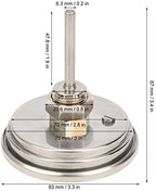 Dial Thermometer, 3in Adjustable NPT Thread 1/2in Pointer Thermometer for Barbecue Grill Oven 50-550