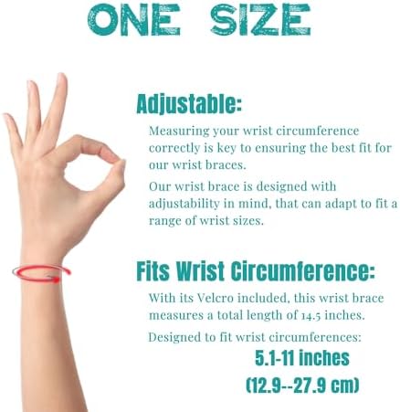 2 Pack Wrist Braces - Wrist Wraps for Carpal Tunnel, Arthritis, and Tendinitis Pain Relief - Fits Both Right and Left Hands - Compression and Support for Fitness Enthusiasts