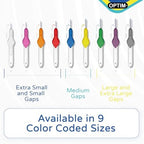 25 Icon Interdental Brushes Value Pack All With Extendable Handles Floss Toothpick Plaque Tartar Removal Oral Hygiene Dental Brush 0.4 Mm Pink