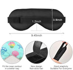 Sleep Mask Light Blocking Seashell Starfish Seahorse Snail Eye Mask for Sleeping with Adjustable Strap Lightweight Eye Covers for Sleeping for Men Women Work Travel Naps
