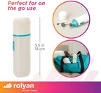 Rolyan Mini Massager with Battery, Handheld Compact Massager with Interchangeable Heads Reduces Scar Visibility, Quiet Vibration, Ergonomic Grip, Portable for On-the-Go Use, Battery Operated