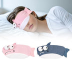 Cute Sleeping Mask, Shark Soft Fabric Sleep Mask Funny Cartoon Blindfold Novelty Eye Cover Eyeshade Shade for Women Kids Girls and Adult Travel (Pink+Blue Shark)